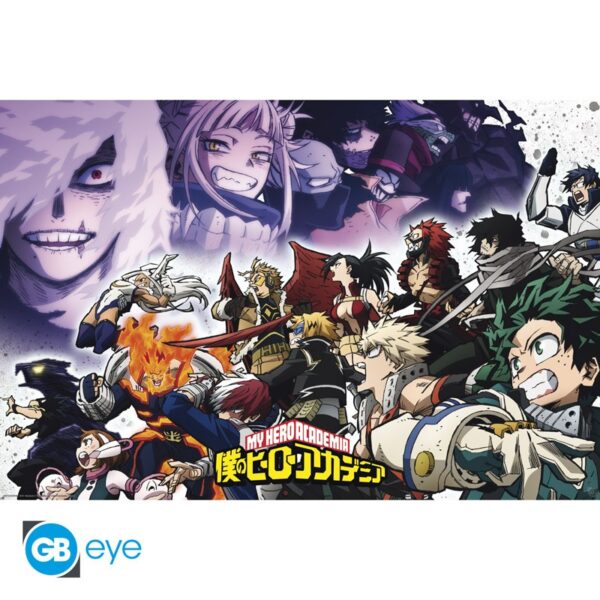 My Hero Academia Heroes vs Vilains Plakát