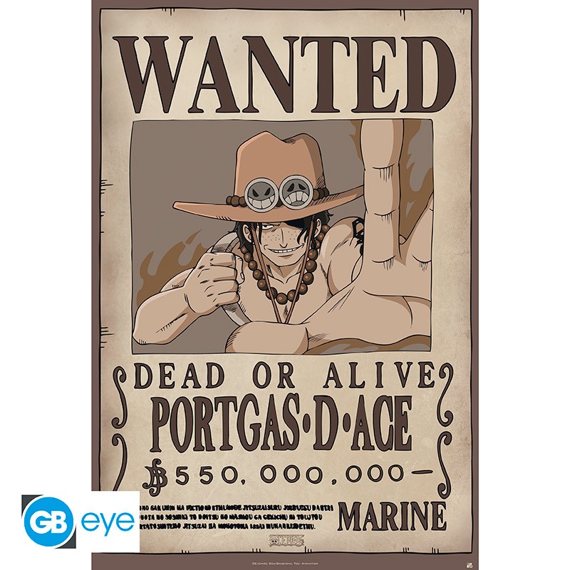 One Piece Wanted Portgas D. Ace Plakát