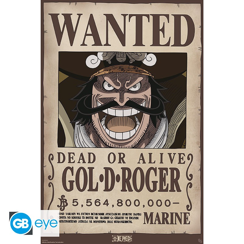 One Piece Wanted Gol D. Roger Plakát