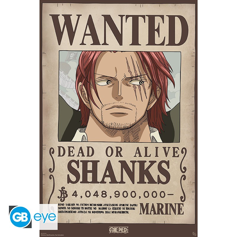 One Piece Wanted Shanks New Plakát