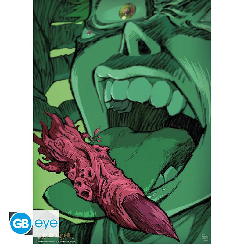 Jujutsu Kaisen Itadori eating a finger Plakát